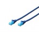 ASSMANN Electronic Cat5e, 1m cable de red U/UTP (UTP) Azul