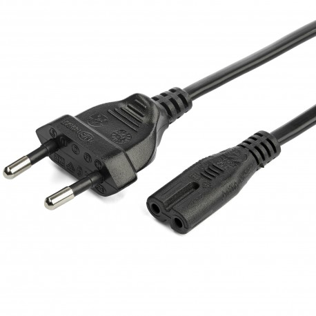 StarTech.com 752E-2M-POWER-LEAD cable de transmisión Negro CEE7/16 C7 acoplador