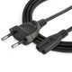 StarTech.com 752E-2M-POWER-LEAD cable de transmisión Negro CEE7/16 C7 acoplador