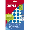 APLI 02743 etiqueta autoadhesiva Alrededor Desmontable Azul 320 pieza(s)