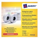 Avery PLP1626 etiqueta autoadhesiva Etiqueta de precio Permanente Blanco 12000 pieza(s)