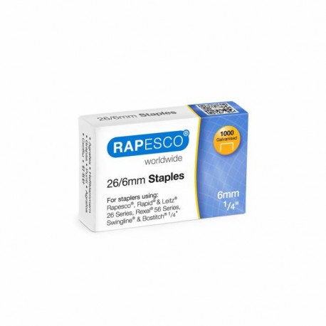 Rapesco S11661Z3 Paquete de grapas 1000 grapas