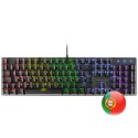 Mars Gaming MK422 Negro Teclado Gaming RGB Switch Mecánico Azul Idioma Portugués