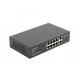 Lanberg RSFE-8P-2GE-120 switch No administrado Gigabit Ethernet (10/100/1000) Energía sobre Ethernet (PoE) 1U Negro