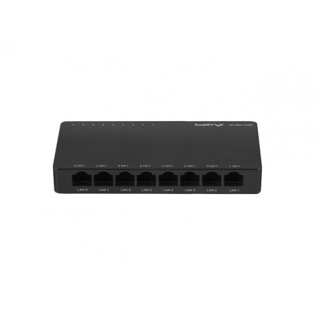 Lanberg DSP2-1008-12V switch No administrado Gigabit Ethernet (10/100/1000) Negro