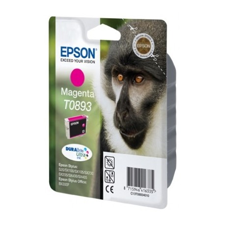 Epson Monkey Singlepack Magenta T0893 DURABrite Ultra Ink