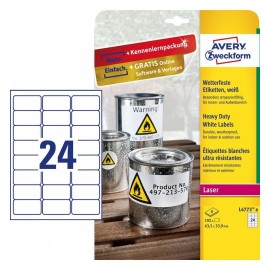 Avery L4773-8 Blanco Etiqueta para impresora autoadhesiva etiqueta de impresora