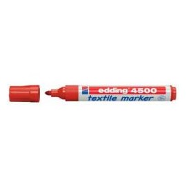 Edding Textielmarker e-4500 marcador permanente Punta redonda Rojo