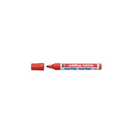 Edding Textielmarker e-4500 marcador permanente Punta redonda Rojo