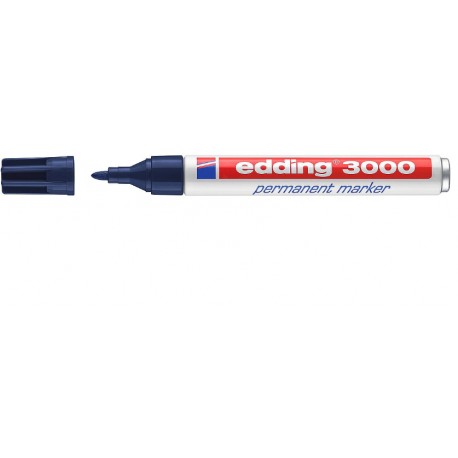 Edding 3000 marcador permanente Punta redonda Azul 1 pieza(s)