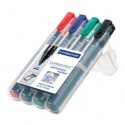 Staedtler Lumocolor permanent marcador permanente Negro, Azul, Verde, Rojo 4 pieza(s)