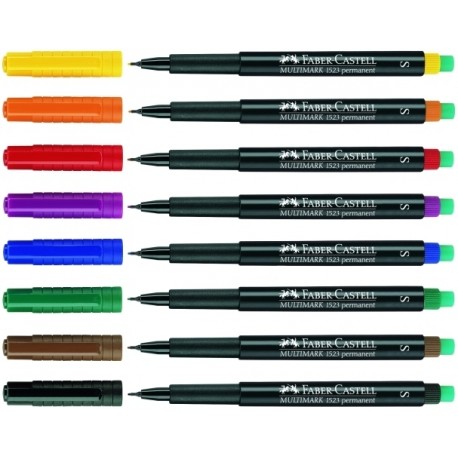 Faber-Castell 152304 marcador permanente Negro, Azul, Verde, Rojo 4 pieza(s)