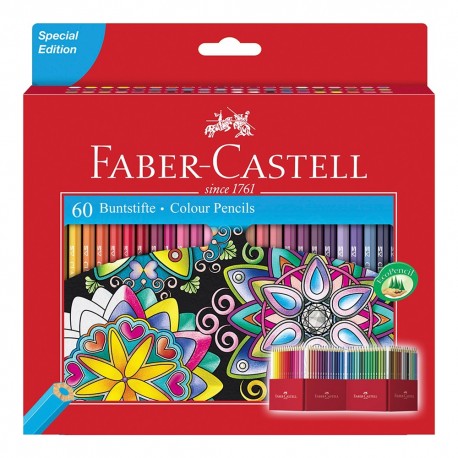 Faber-Castell 111260 lápiz de color Multicolor 60 pieza(s)