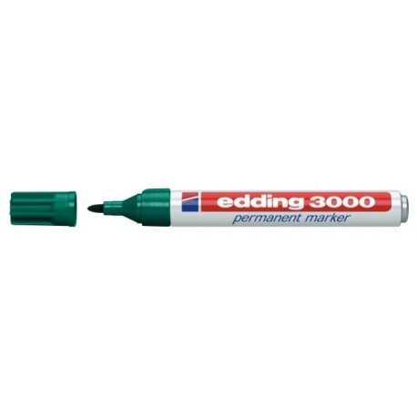 Edding 3000 Permanent Marker Green marcador permanente