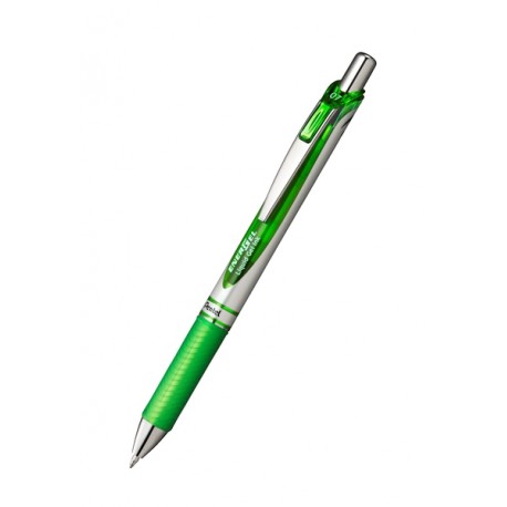 Pentel EnerGel Xm Bolígrafo de gel de punta retráctil Verde claro 1 pieza(s)