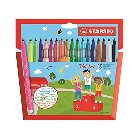 STABILO Trio A–Z rotulador Fino Multicolor 18 pieza(s) - 378/1-18-01