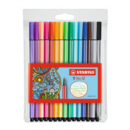 STABILO Pen 68 rotulador Multicolor 15 pieza(s) - 106815001