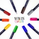 Tombow WS-BH-10P rotulador Fino/Medio Negro, Azul, Verde, Gris, Naranja, Rosa, Amarillo 10 pieza(s)