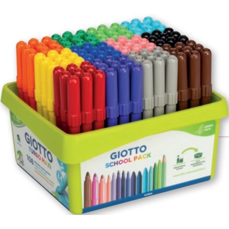 Giotto Turbo Maxi rotulador Negro, Azul, Marrón, Verde, Gris, Azul claro, Naranja, Rosa