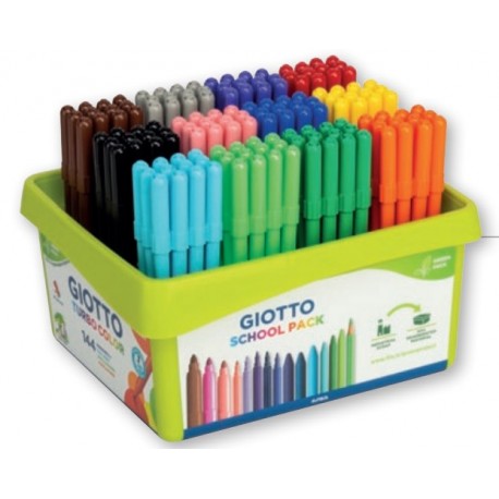 Giotto Turbo Color rotulador Rosa, Rojo, Negro, Azul, Verde, Gris, Marrón, Violeta, Naranja