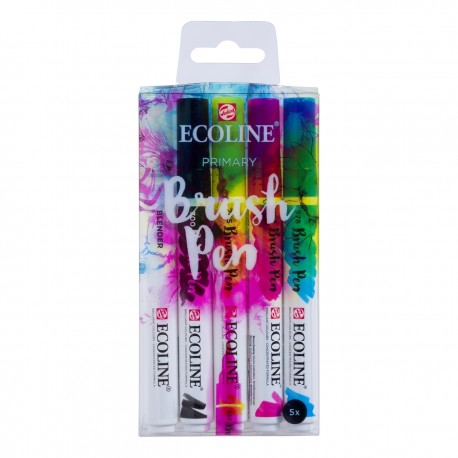 Talens Ecoline marcador 5 pieza(s) Negro, Azul, Magenta, Amarillo - 11509900