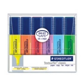 Staedtler Textsurfer 364 WP6 marcador 6 pieza(s) Punta de cincel Azul, Verde, Naranja, Rosa, Violeta, Amarillo