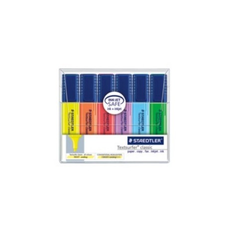 Staedtler Textsurfer 364 WP6 marcador 6 pieza(s) Punta de cincel Azul, Verde, Naranja, Rosa, Violeta, Amarillo