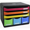 Exacompta 306798D bandeja de escritorio/organizador Plástico Negro, Multicolor