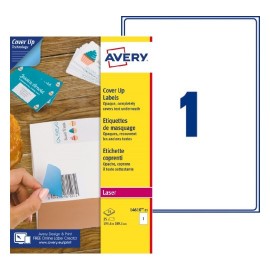 Avery L4610-25 etiqueta autoadhesiva Rectángulo Permanente Blanco 25 pieza(s)