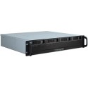 Inter-Tech IPC 2U-2404S Estante Negro, Plata