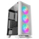 Mars Gaming MC-C Blanco Caja PC ATX Panel Frontal Metal-Mesh Cristal Templado 3 Ventiladores Frontales FRGB 120mm