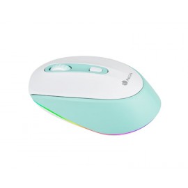 RATON OPTICO WIRELESS RECARGABLE SMOG RGB WHITE/MINT NGS