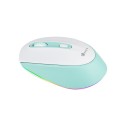 RATON OPTICO WIRELESS RECARGABLE SMOG RGB WHITE/MINT NGS