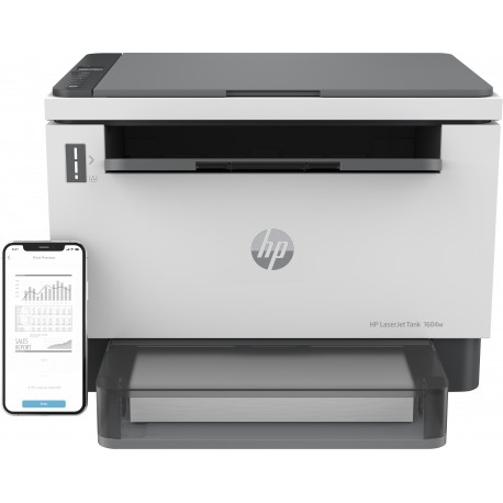 HP LaserJet Impresora multifunción Tank 1604w, Blanco y negro, Impresora para Empresas