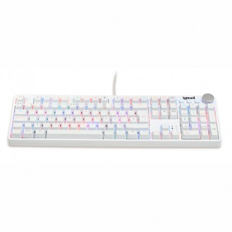 iggual Teclado gaming mecánico PEARL RGB blanco - IGG317976