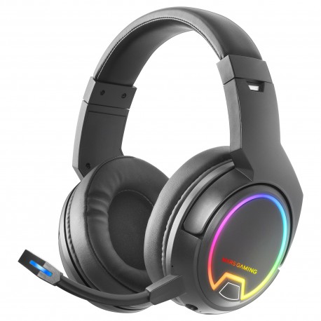 Mars Gaming MHW-100 Negro Auriculares Inalámbricos ARGB Flow Micrófono ENC