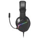 Mars Gaming MH122 Negro, Cascos Gaming FRGB Over Ear con Micrófono, Sonido HiFi