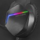 Mars Gaming MH122 Negro, Cascos Gaming FRGB Over Ear con Micrófono, Sonido HiFi