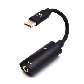 Ewent EC1655 adaptador de cable USB Type-C 3.5mm, USB Type-C Negro