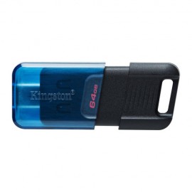 Kingston Technology DataTraveler 80 unidad flash USB 64 GB USB Tipo C 3.2 Gen 1 (3.1 Gen 1) Negro, Azul