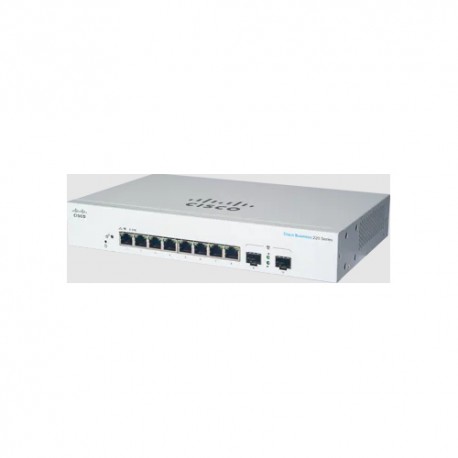 Cisco CBS220-8T-E-2G Gestionado L2 Gigabit Ethernet (10/100/1000) 1U Blanco