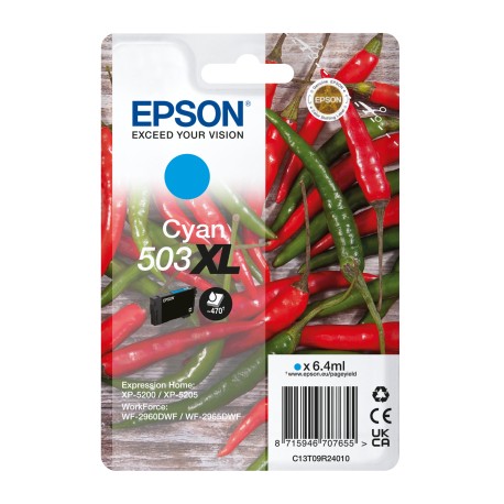 Epson 503XL cartucho de tinta 1 pieza(s) Original Alto rendimiento (XL) Cian