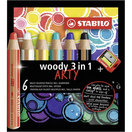 STABILO woody 3 in 1 ARTY Multicolor 6 pieza(s)