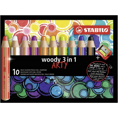 STABILO woody 3 in 1 Multicolor 10 pieza(s)