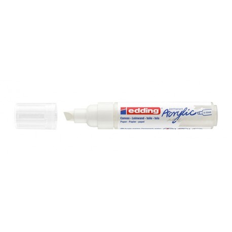 Edding 5000 Acrylic Marker Broad marcador permanente Punta de cincel Blanco 1 pieza(s)