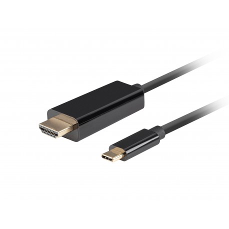 Lanberg CA-CMHD-10CU-0018-BK adaptador de cable de vídeo 1,8 m USB Tipo C HDMI