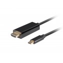 Lanberg CA-CMHD-10CU-0018-BK adaptador de cable de vídeo 1,8 m USB Tipo C HDMI