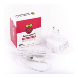 FUENTE DE ALIMENTACION USB-C 5.1V 3A - BLANCO RASPBERRY