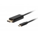 Lanberg CA-CMDP-10CU-0030-BK adaptador de cable de vídeo 3 m USB Tipo C DisplayPort