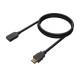 AISENS Cable HDMI V2.0 Prolongador Premium Alta Velocidad / Hec 4K@60Hz 18Gbps, A/M-A/H, Negro, 3.0M